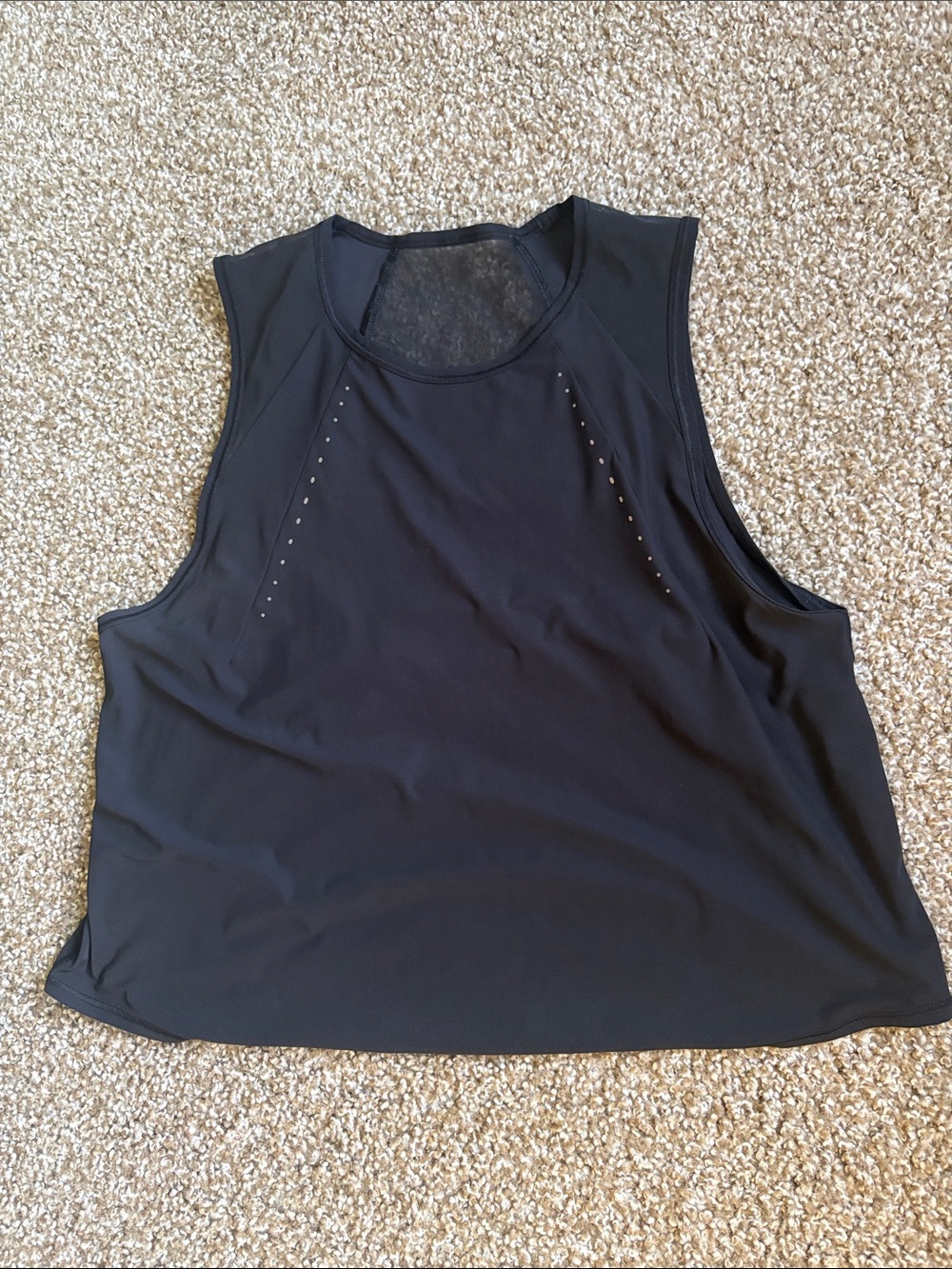 Lululemon Black Sculpt Crop Tank with Vent Detailing